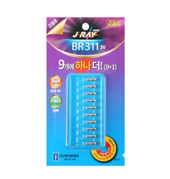 제이레이 리튬 밧데리 BR 311 3v 10개입 : 바낙스앞산점