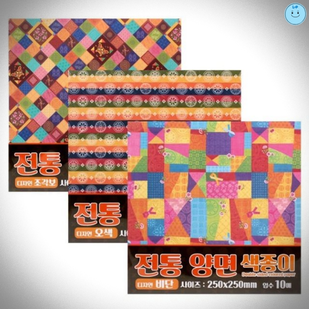 전통 비단 오색 조각보 전문지류미술지류 양면색종이 화방용품 비단종이접기 10매 250X250MM : 온쇼핑나라