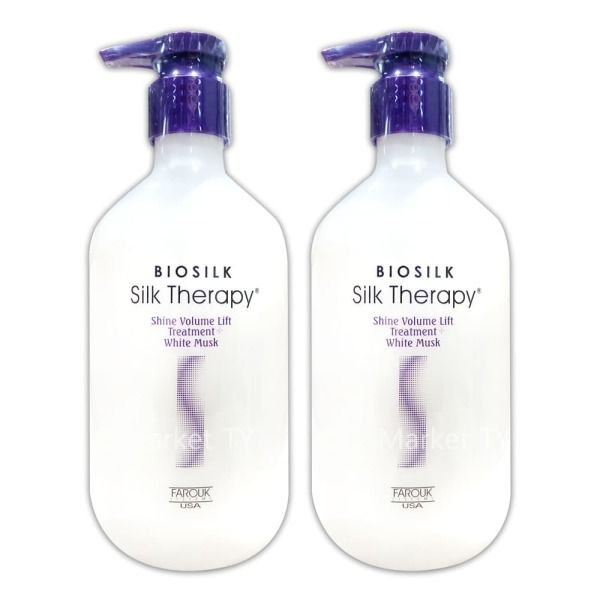 실크테라피 실크 테라피 샤인 트리트먼트 화이트 머스크 500ml x2 헤어 두피 미용실 에센스 린스 : 튜블리