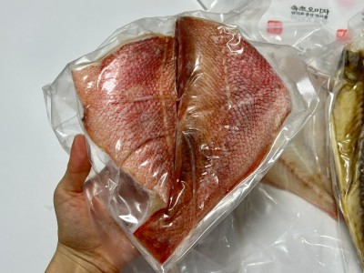 해풍으로 말린 반건조 손질 열기 특대사이즈 4미 : 속초오미자웰빙반건조건어물