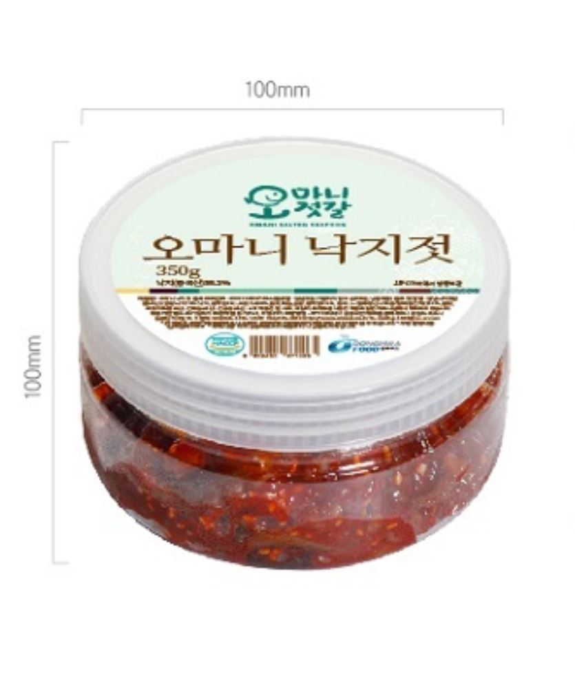 [엠디스마켓] 속초 명인 오마니젓갈 쫄깃한 오징어젓 350g +낙지젓 350g : 엠디스마켓