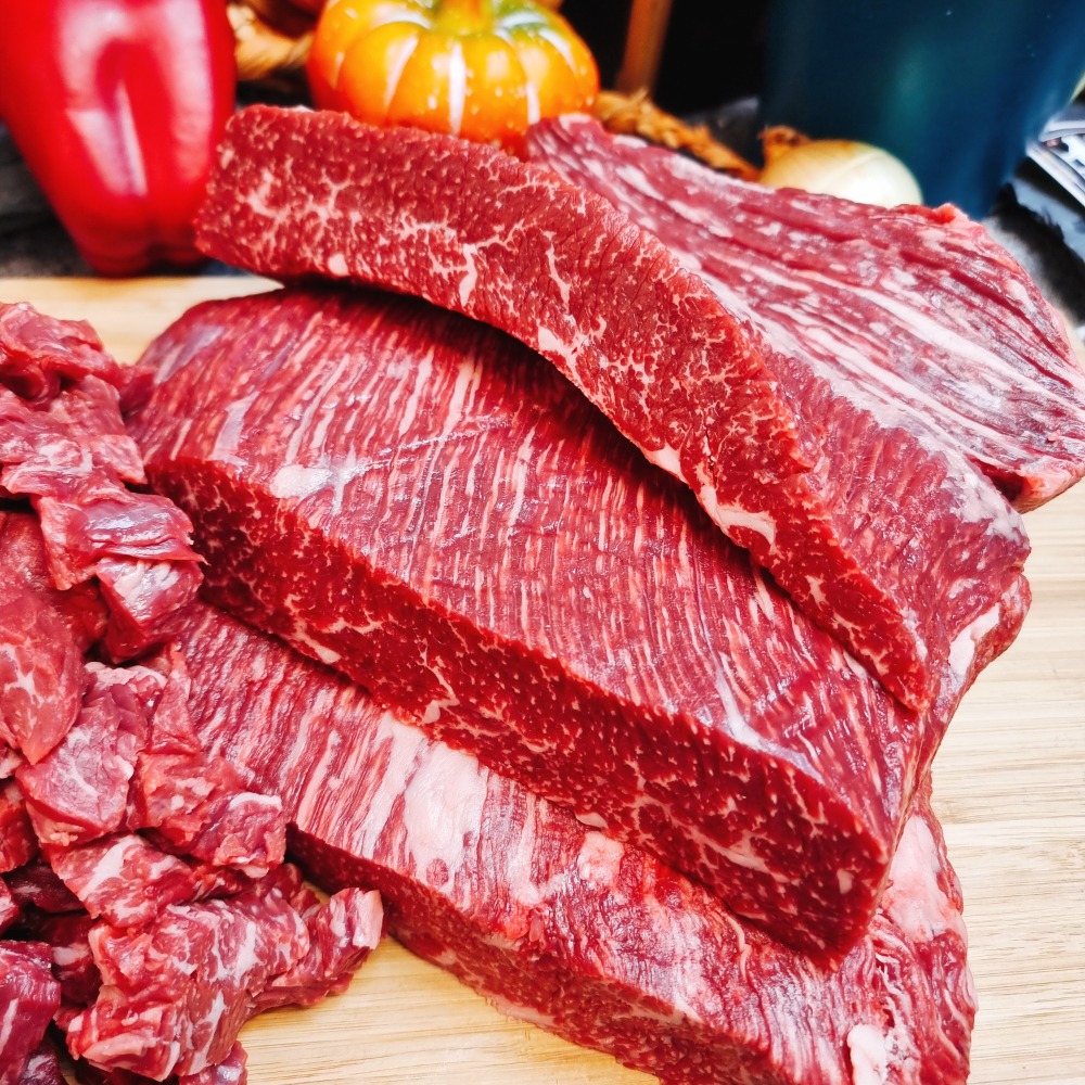 국대한우 설향한우 1++등급 고급양지 덩어리 1kg (장조림,국거리용) : 총각푸드