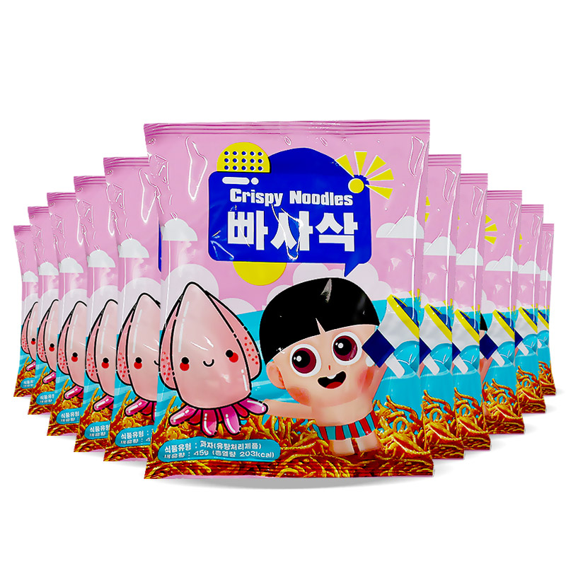 크리스피 라면과자 빠사삭 45g x30개 라면땅과자 사무실 아이들 간식 : 꾸시몰