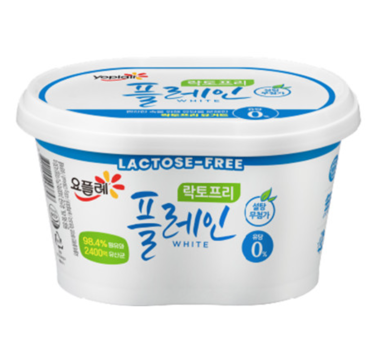 빙그레 요플레 플레인 화이트 락토프리 430g X 6개 : LOM