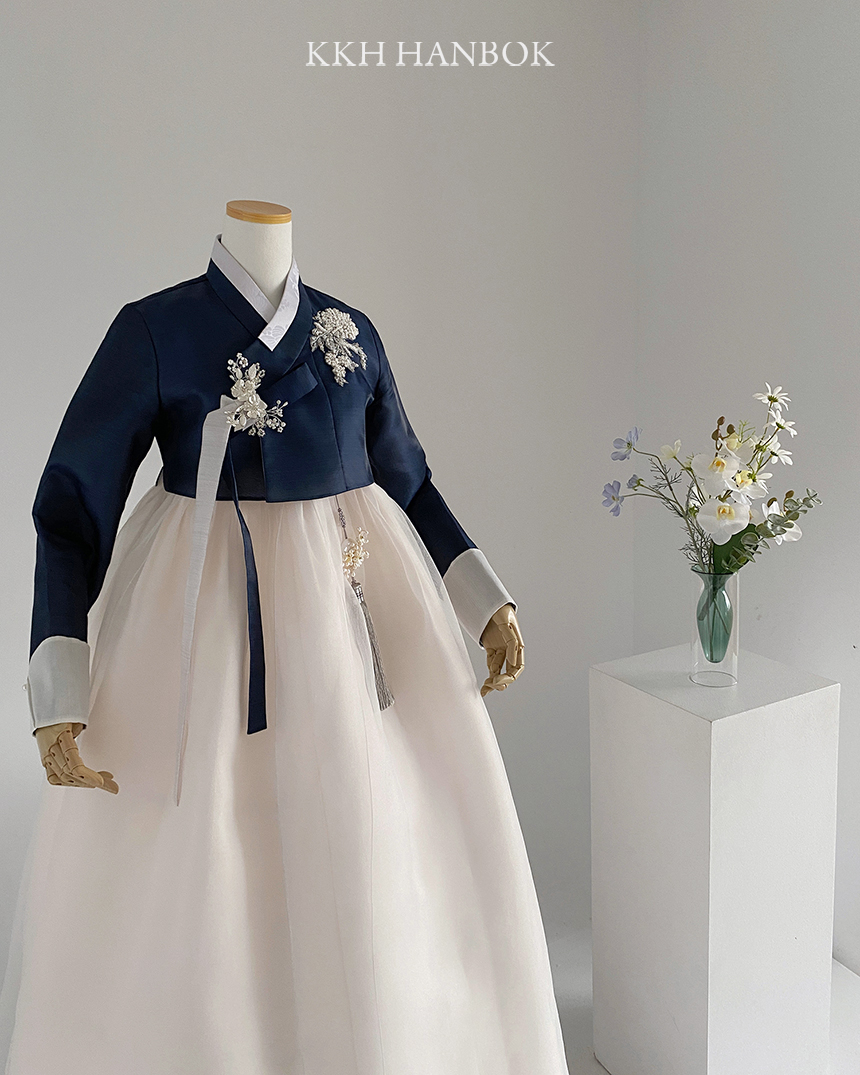 한복대여 진주네이비 혼주 하객 가족 결혼식 고희연 : 김경희한복이야기