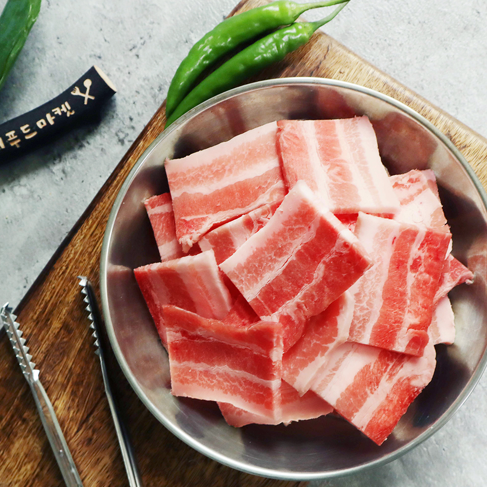 도감푸드 돼지고기 옛날냉동삼겹살 500g : 도감푸드