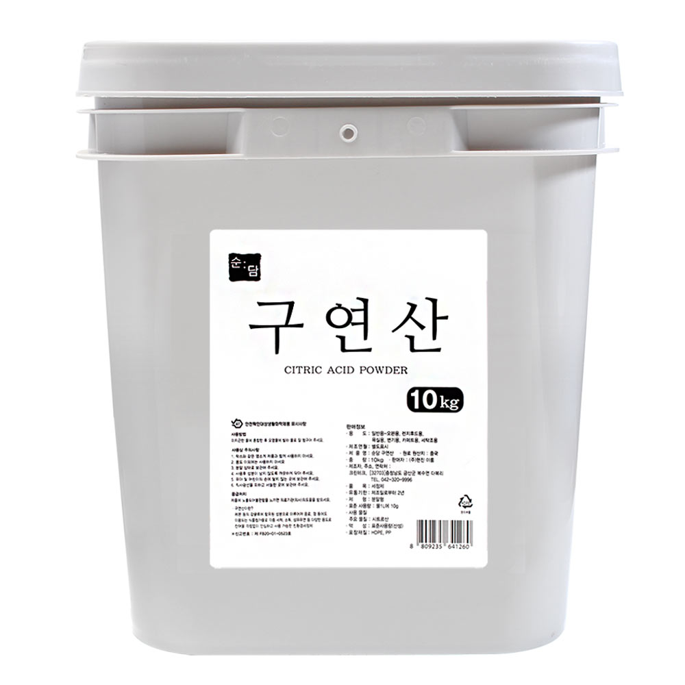 순담 구연산10kg 섬유유연제 세정제 세제 : 이룸2019