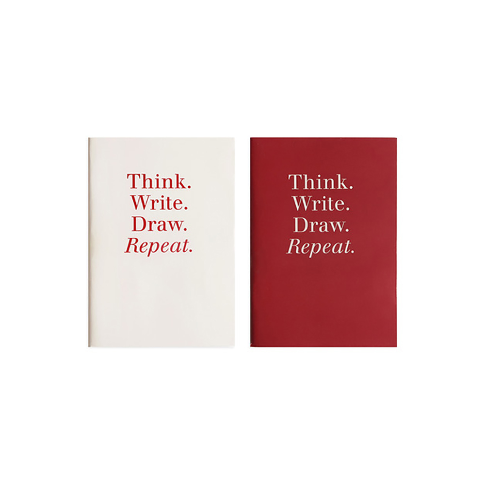 [B급 세일] POCKET NOTEBOOK - RED / IVORY 디어메종 심플 포켓 트래블 미니 핸디 노트 : 디어메종