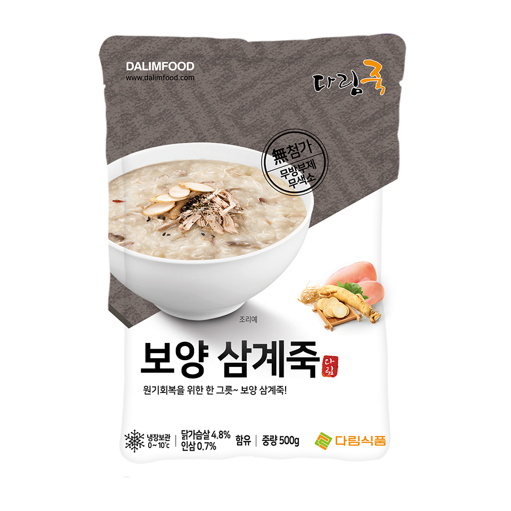 다림죽 보양삼계죽 500g 1팩 단백한 죽 : 다림죽