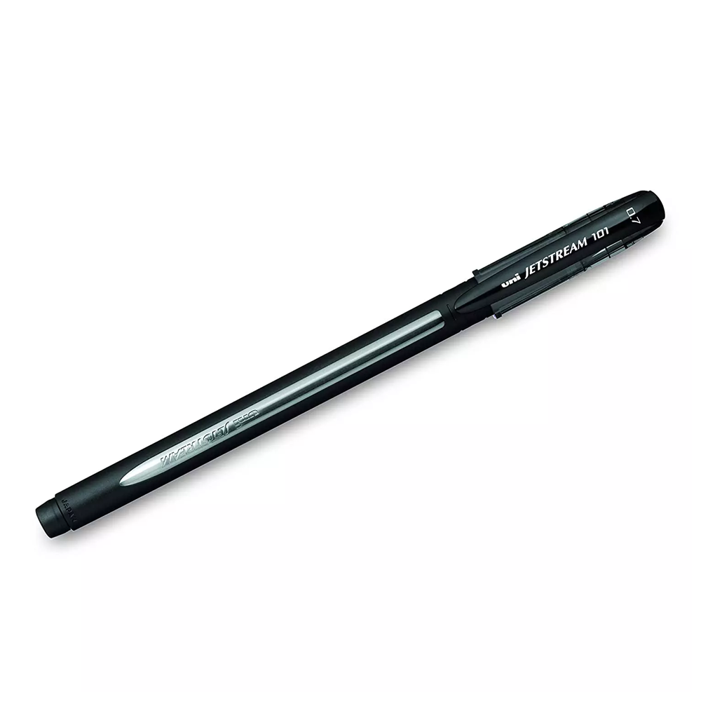 유니 제트스트림 101 뚜껑식 캡형 유성 볼펜 151x10x9mm 10g 0.7mm 블랙, 1개 : 507잡화점