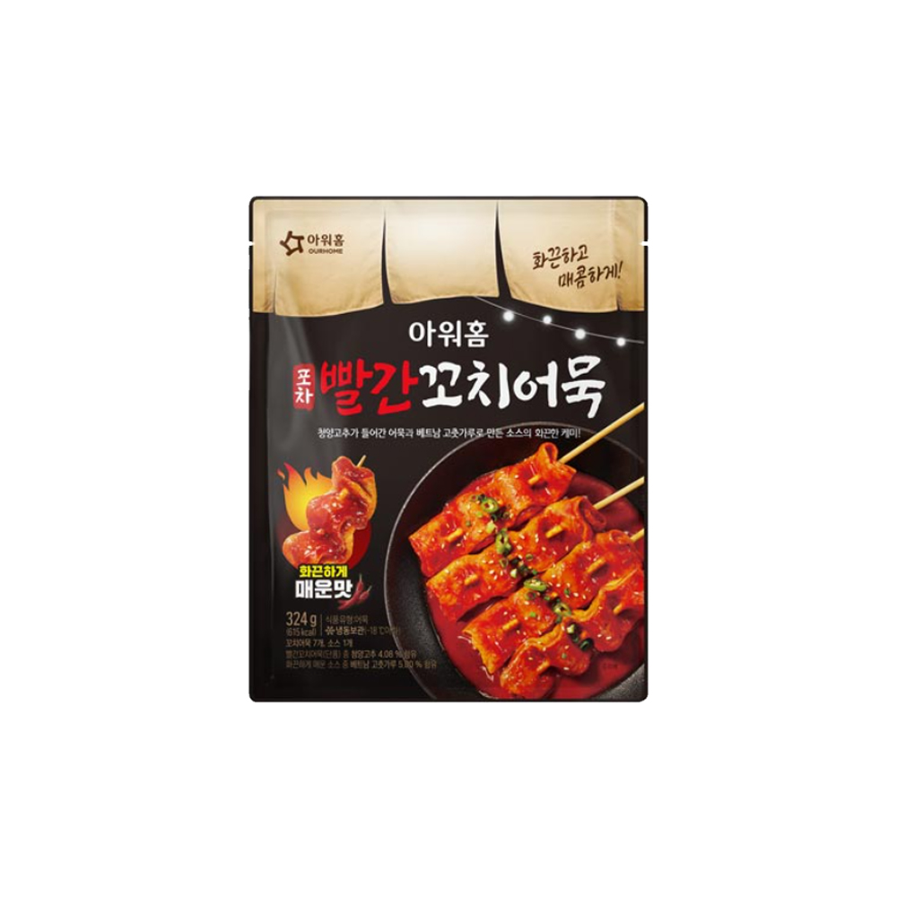 아워홈 포차 빨간꼬치 어묵 화끈하게 매운맛 324g x 1봉 : 에스플러스마켓