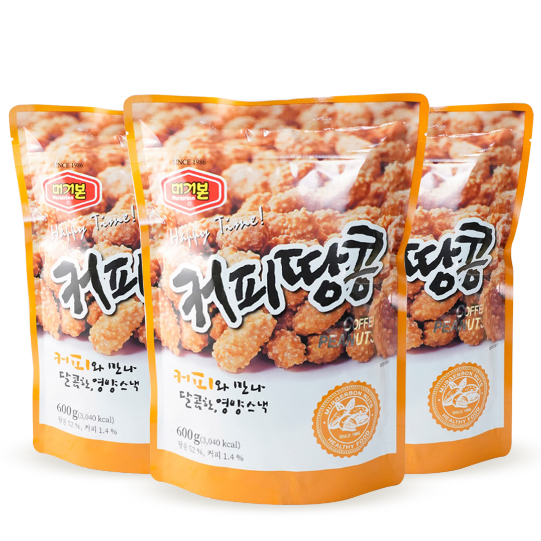 머거본 커피 땅콩 600g x3개 : 이삭상회