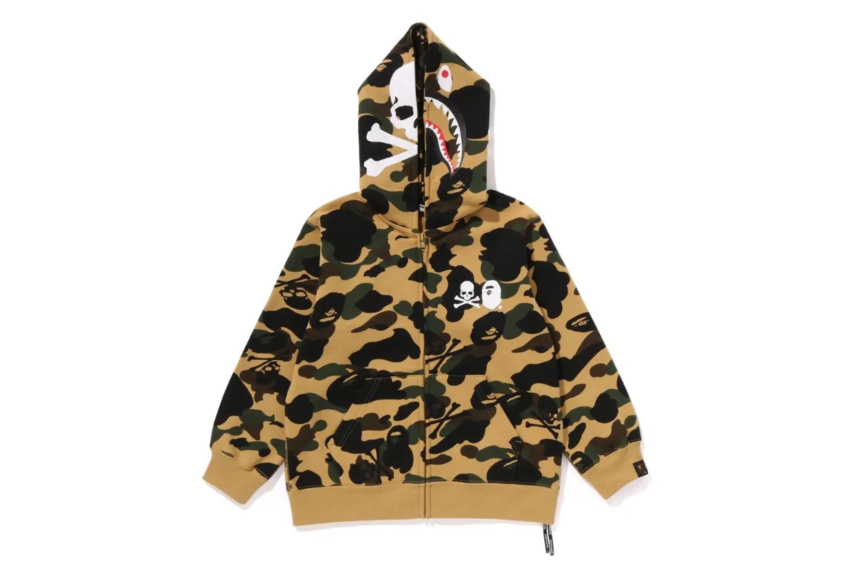 (베이프정품) 베이프 키즈 마스터 마인드 재팬 BAPE KIDS X mastermind JAPAN 1ST CAMO SHARK ZIP HOODIE : 망나니즈