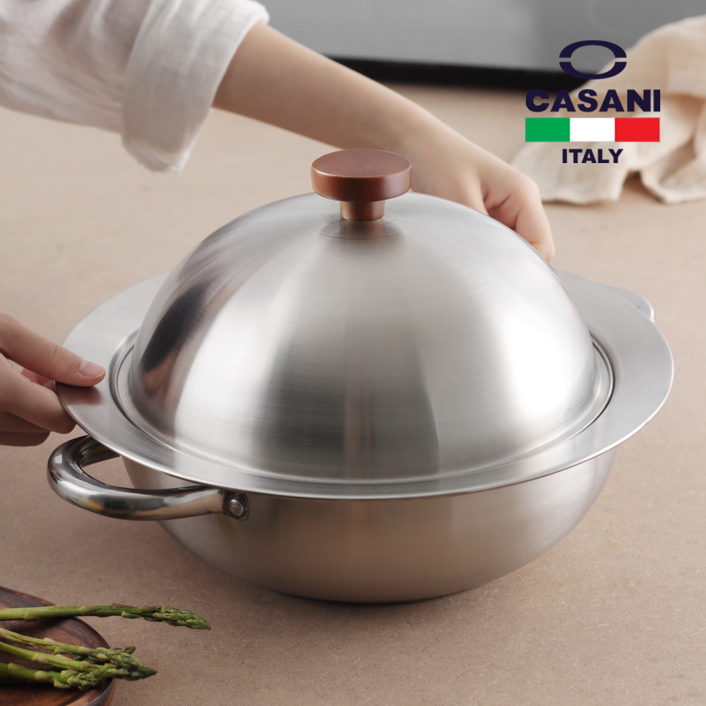 까사니 스텐 돔 찜판 (24-28cm) 찜요리 수육 채소 옥수수 단호박찜기 돔뚜껑 스티머 : 주부공식