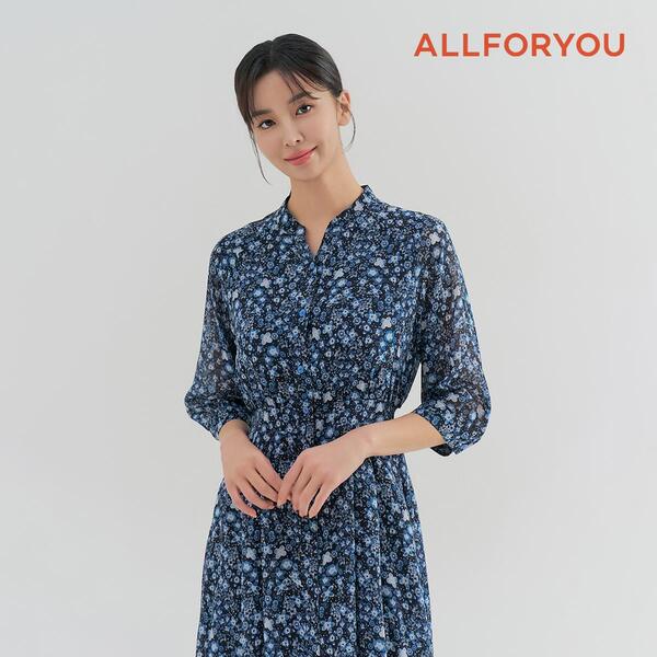 올포유 24SS 여성 여름 플라워 프린트 래글런 원피스 ALONN4121 : 올포유 먹골점