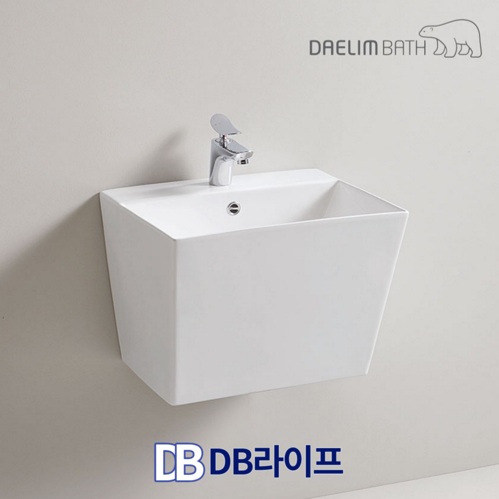 대림바스세면기 욕실 화장실 일체형 세면대 반다리세면기 교체 시공 CL370 부속포함 : DB라이프