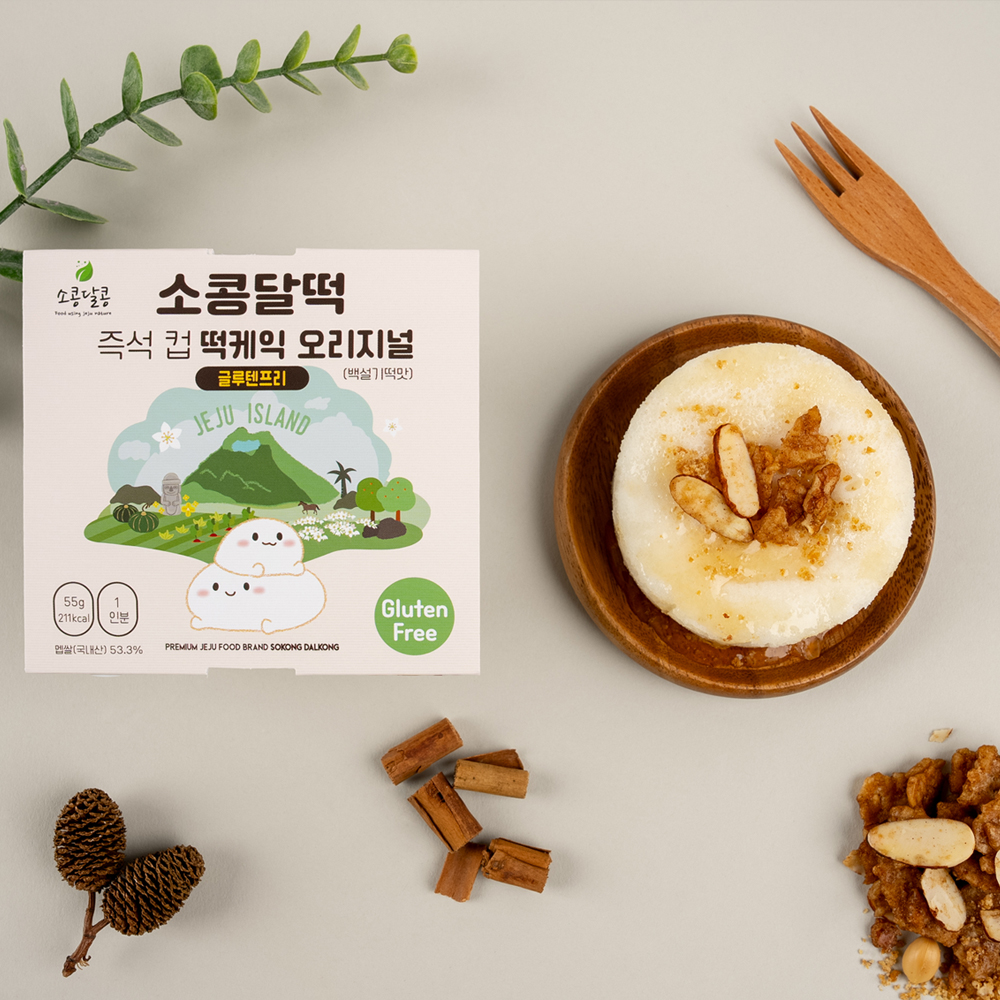소콩달떡 즉석 컵 떡케익 오리지널 글루텐프리 : 소콩달콩
