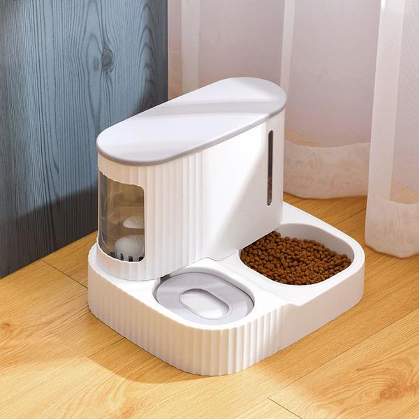 강아지자율배식 자동 애완 동물 먹이 공급기 습식 건식 분리 3L 고양이 그릇 850ml 물병 대용량 개 디스펜서 용품 : 해외구매5