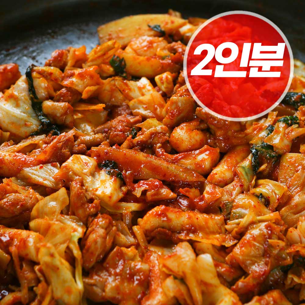 [2인분] 순살 양념 춘천 닭갈비 국내산 택배 700g : 한지붕갈비