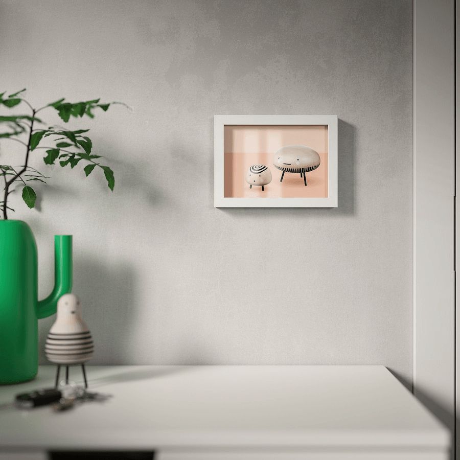 이케아 뢰달름 액자 화이트 13x18 cm 모던 카페 인테리어 : santteut