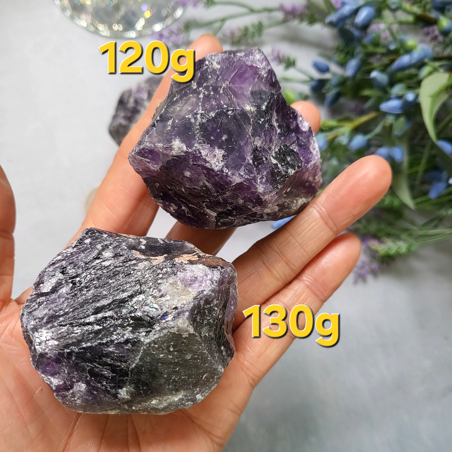 러프 자수정 천연원석 크리스탈 120g 130g : 샤똥타로상점