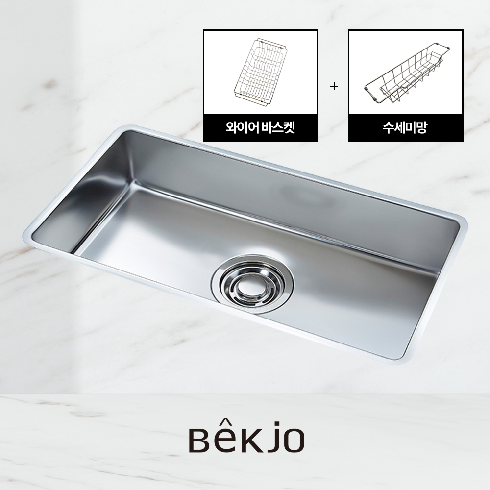백조씽크 그랜드860 GD860 스텐 싱크볼 사각볼 싱크대 교체 스텐덮개 : KISEN