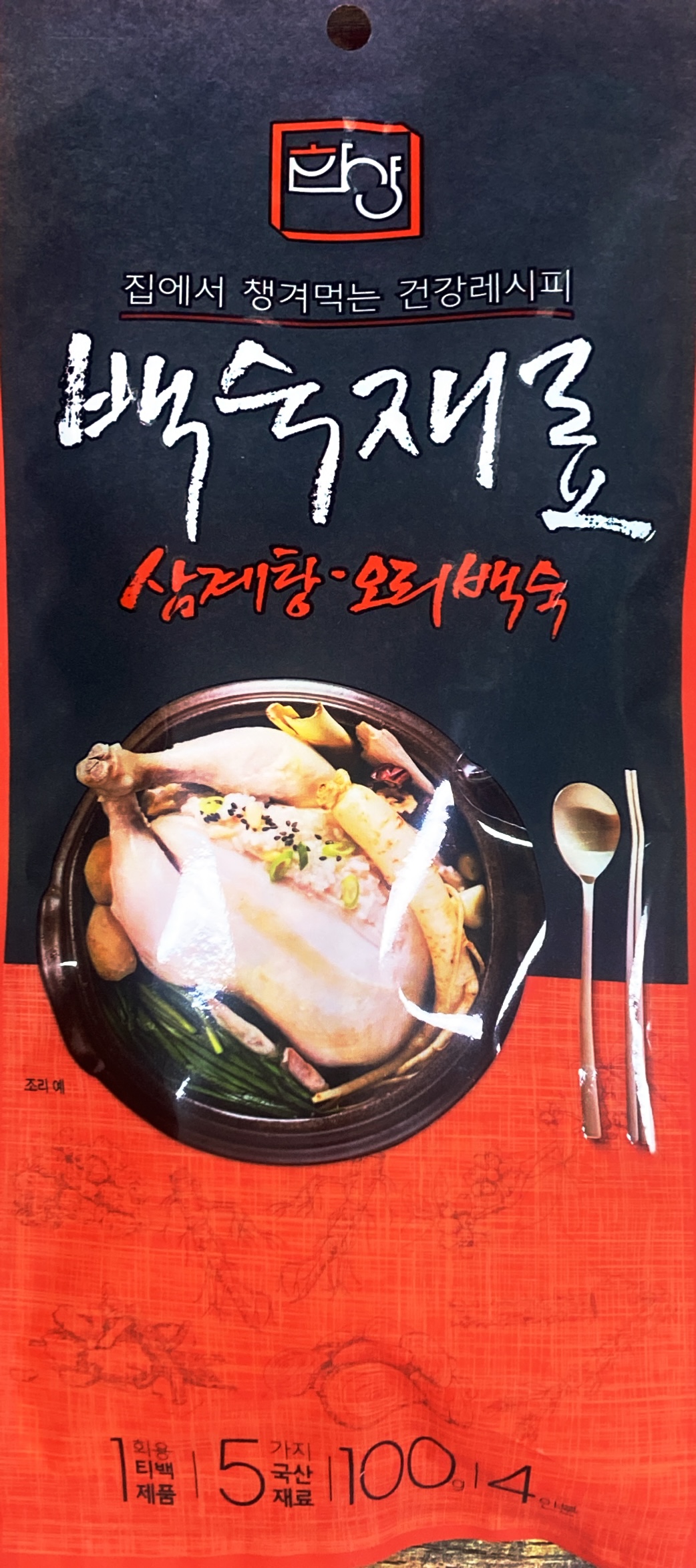 한양 백숙재료 삼계탕 오리 부재료 티백 100g 한방 국내산 : 안주꺼리