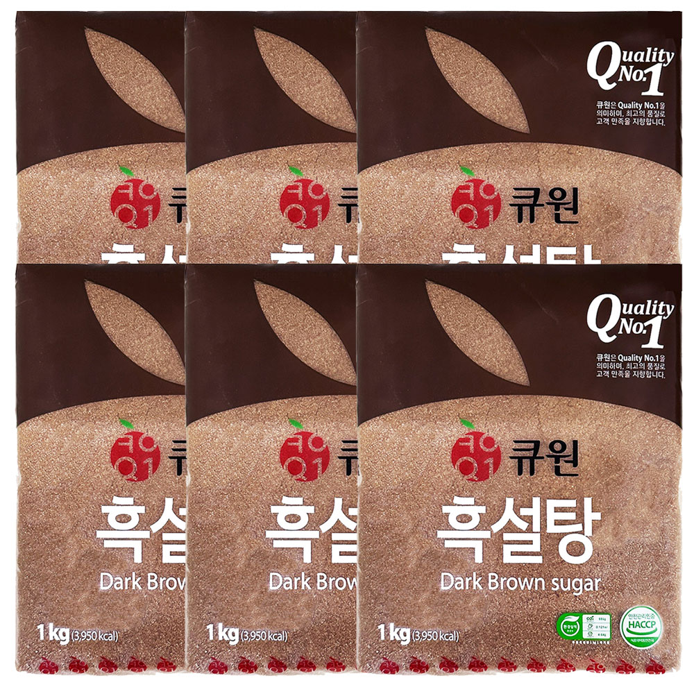 삼양사 큐원 흑설탕 1kg 6개 : 지누지누