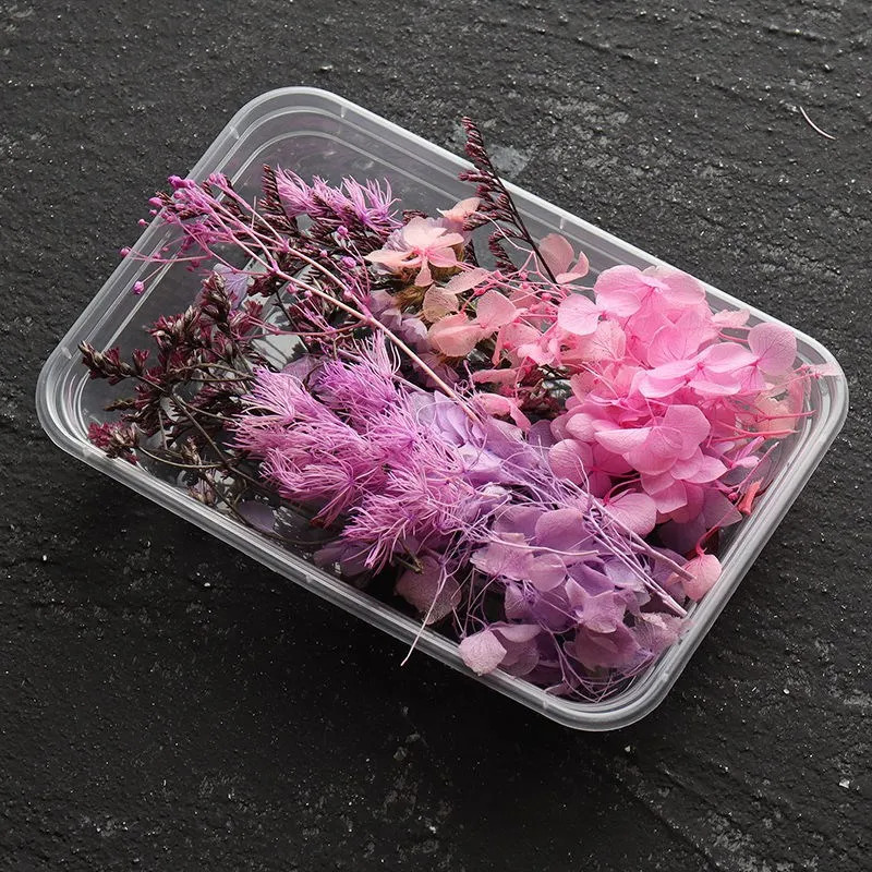 꽃장식 장미 백합 웨딩 에폭시 수지 주조용 건조 식물 꽃 DIY 아로마 테라피 양초 금형 공예 도구 쥬얼리 제작 액세서리 1 박스 : 오광오광