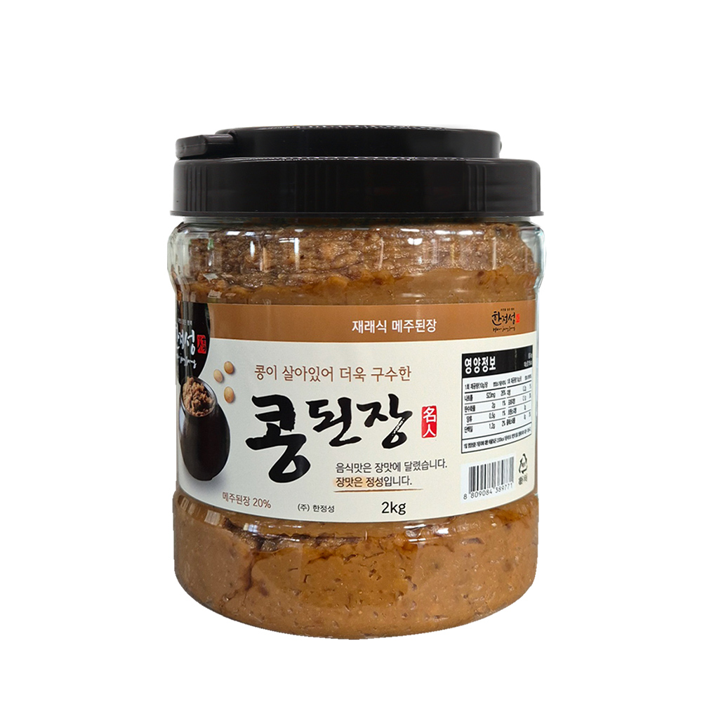 한정성 콩된장 [메주된장 함유], 2kg, 가정용 : 한정성푸드
