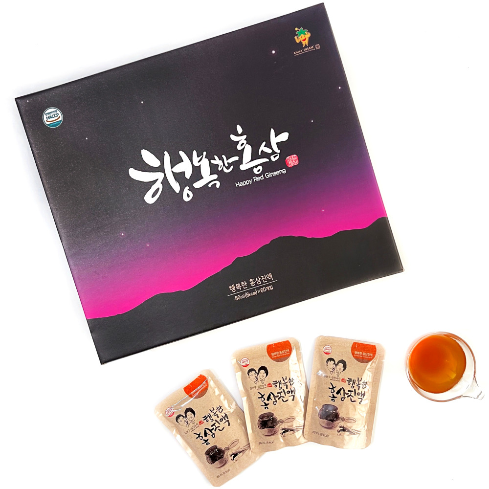 행복한 홍삼 진액 즙 달임액 원액 엑기스 80ml 30포 : 행복한홍삼