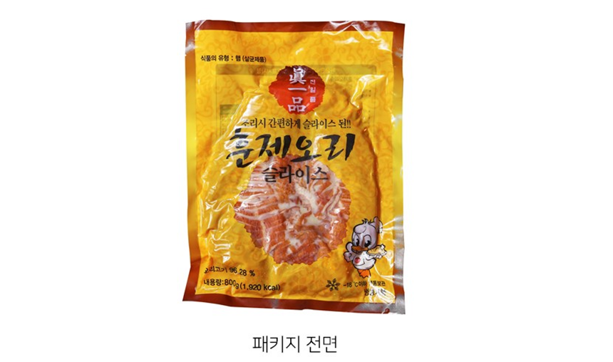 에쓰푸드 진일품 훈제오리 슬라이스 800g : 팔도푸드꾼