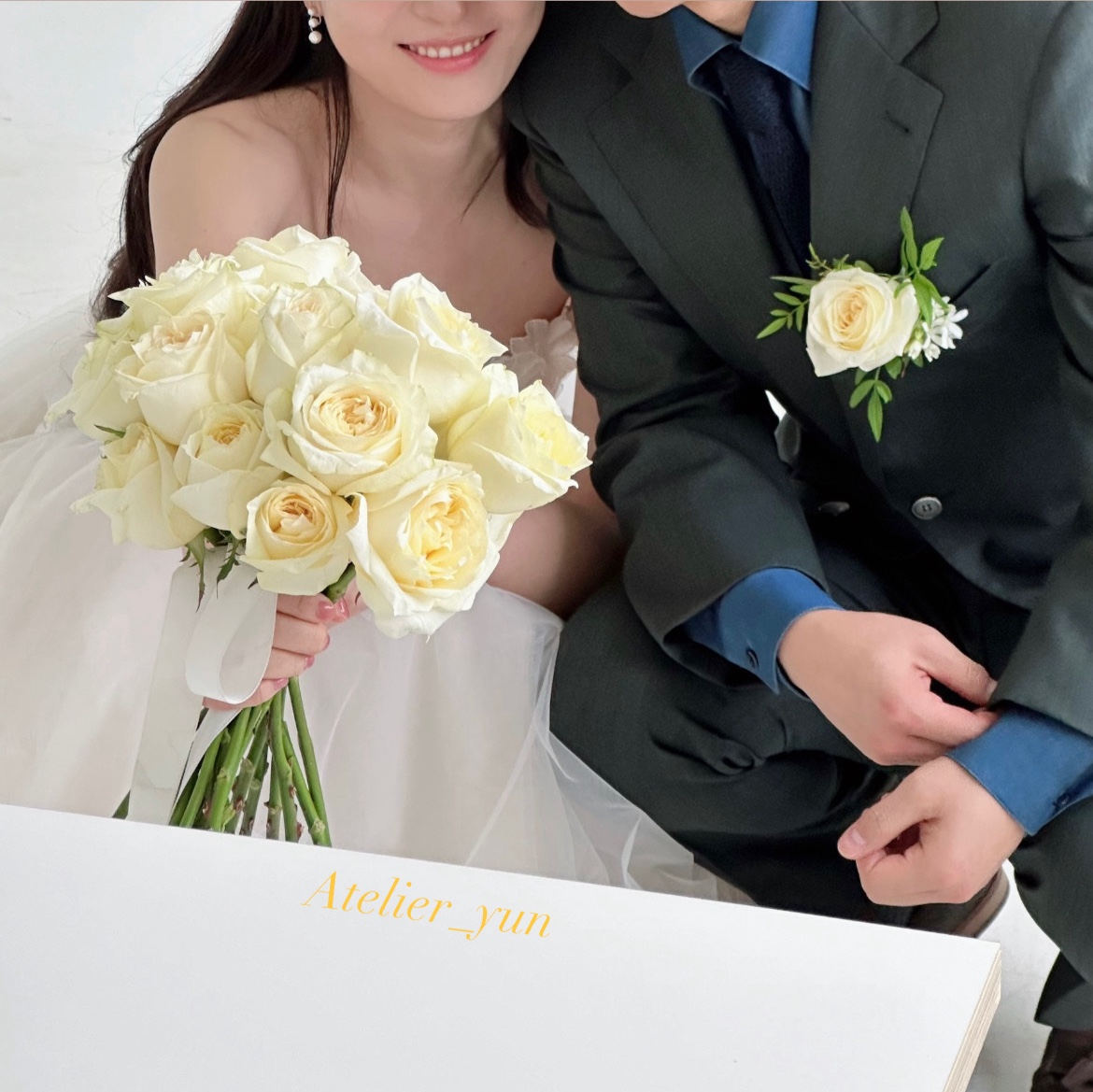 [풍성사이즈] 로맨틱 장미 본식 부케 : 웨딩부케 아뜰리에윤