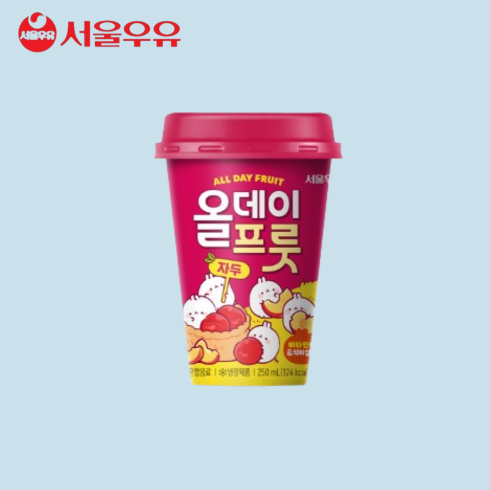 서울우유 올데이프룻 자두250ml X10개 과일 과즙에이드 과일주스 : Milk몬스터