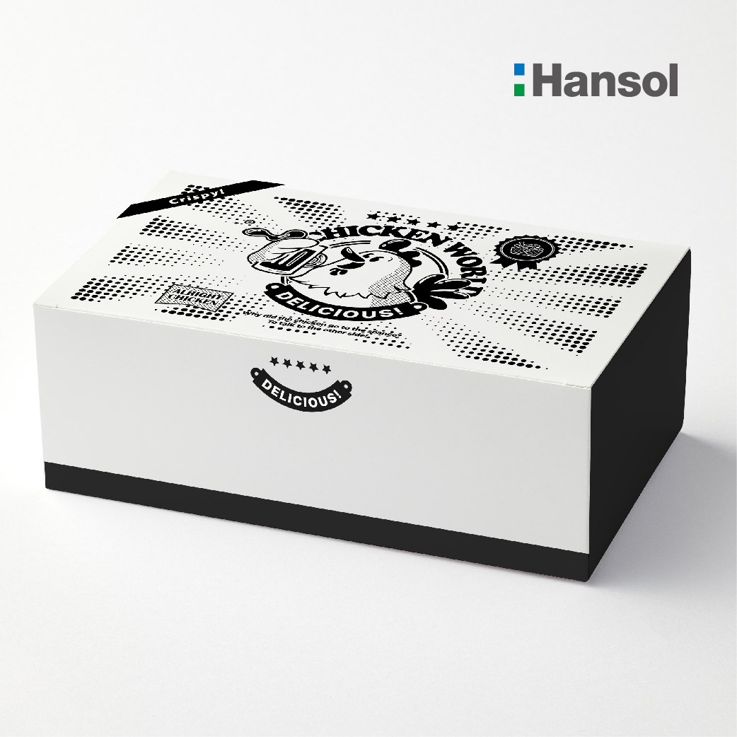 디자인 치킨박스(대)_200개 : 한솔에코패키징