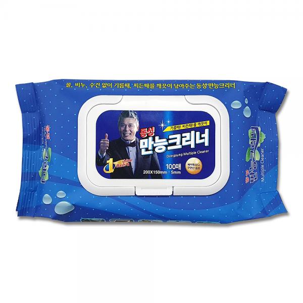 동성 찌든때제거 찌든때청소 만능크리너 캡형 기름때제거 5개 100매 주방청소 청소포 청소물티슈 : 티코스