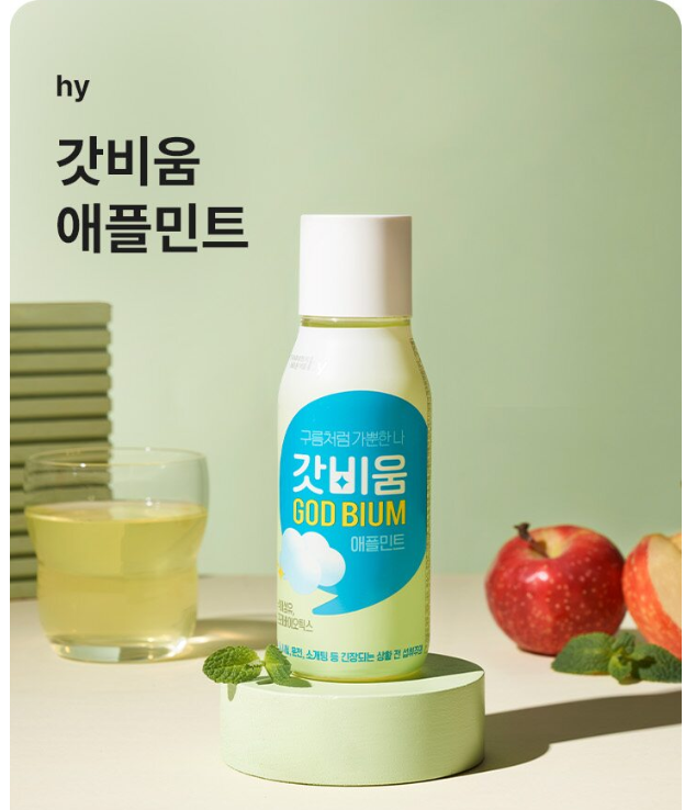 한국야쿠르트 갓비움 애플민트 230ml, 24개 : 잔디유통