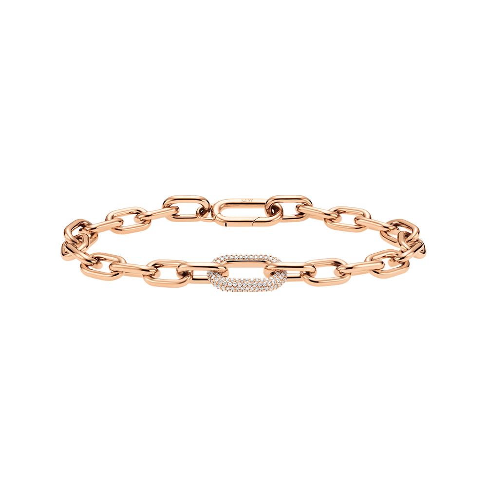 다니엘 웰링턴 CRYSTAL LINK NECKLACE + BRACELET 로즈골드 SET : 다니엘 웰링턴