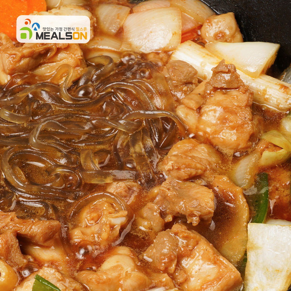 밀스온 순살 안동 매콤 간장 찜닭 550g 2+2 (총 4팩) : 밀스온
