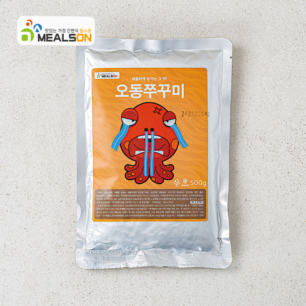 캠핑음식 쭈꾸미볶음 용두동 양념쭈꾸미 오동 쭈꾸미 보통맛 500g, 1개 : 밀스온