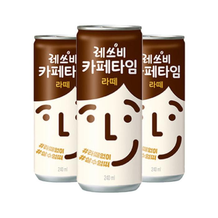 레쓰비 카페 타임 라떼 240 ml 30 캔 : 애플민트코리아
