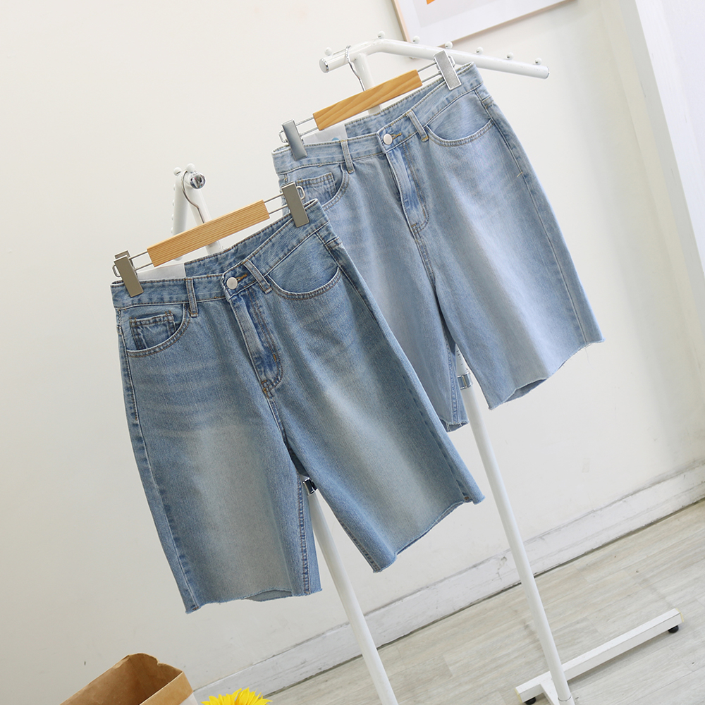 [S-XL]팔팔 하이웨스트 빈티지 워싱 버뮤다 5부 반바지 팬츠 2컬러 : 헤이뽀