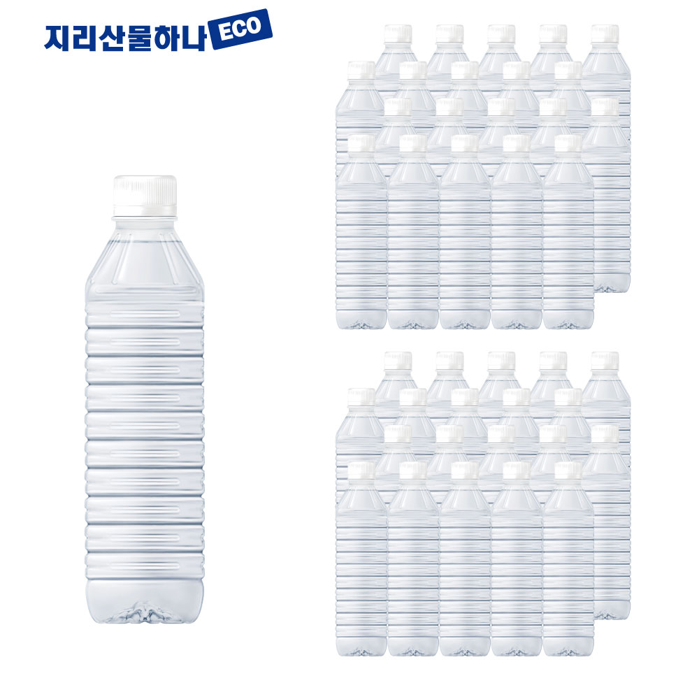 지리산물하나 500ml 40병 무라벨생수 신선한 알칼리수 천연암반수 생수 : 워터소믈리에
