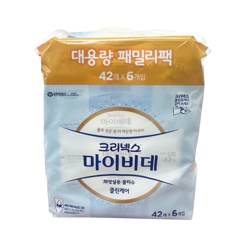 유한킴벌리 크리넥스 마이비데클린케어 42매X6개입 (8801166054973) : 서울서남부농협하나로마트