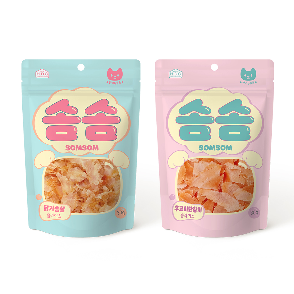 [1+1] 아스쿠 솜솜 후코이단 참치 슬라이스 간식 30g 유통기한250512 : 마리펫몰