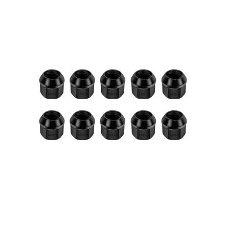 블랙 휠 너트 높이 21mm 자동차 러그 너트 M14x15m12x15 휠 너트 m12x125 1210 자동차 오픈 엔드 러그 너트 키 19mm : 동이마켇