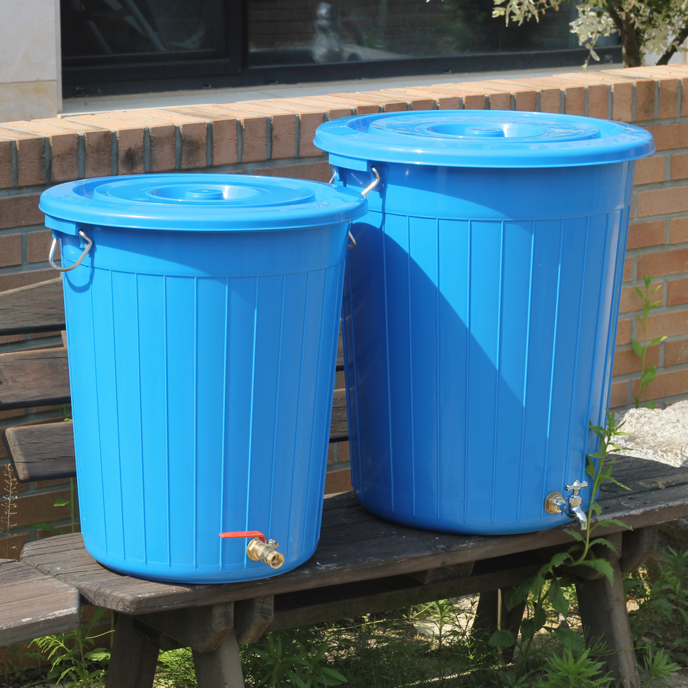 국산 대용량 수도꼭지물통  6가지 SIZE 스텐꼭지 75L 황밸브꼭지 운반구 바퀴달린 대형 물통 만능통 생수 용기 : 쿡앤조이