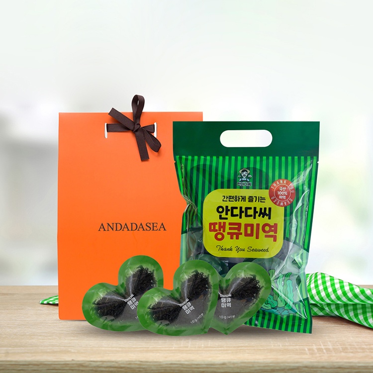 안다다씨 땡큐미역 12봉지 어린이집 생일선물 답례품 : 정가네농산물