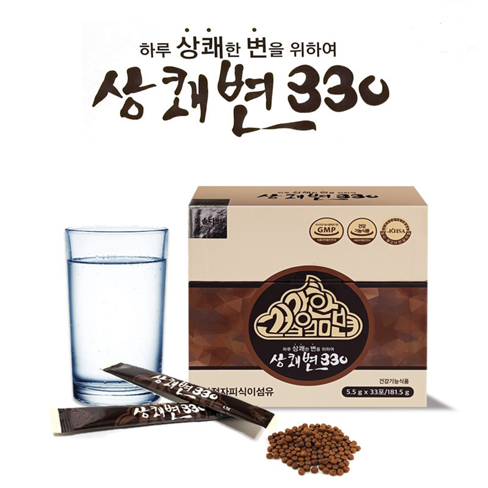 차전자피 식이섬유 상쾌변330(33포) 배변활동 원활도움 : 솔다인