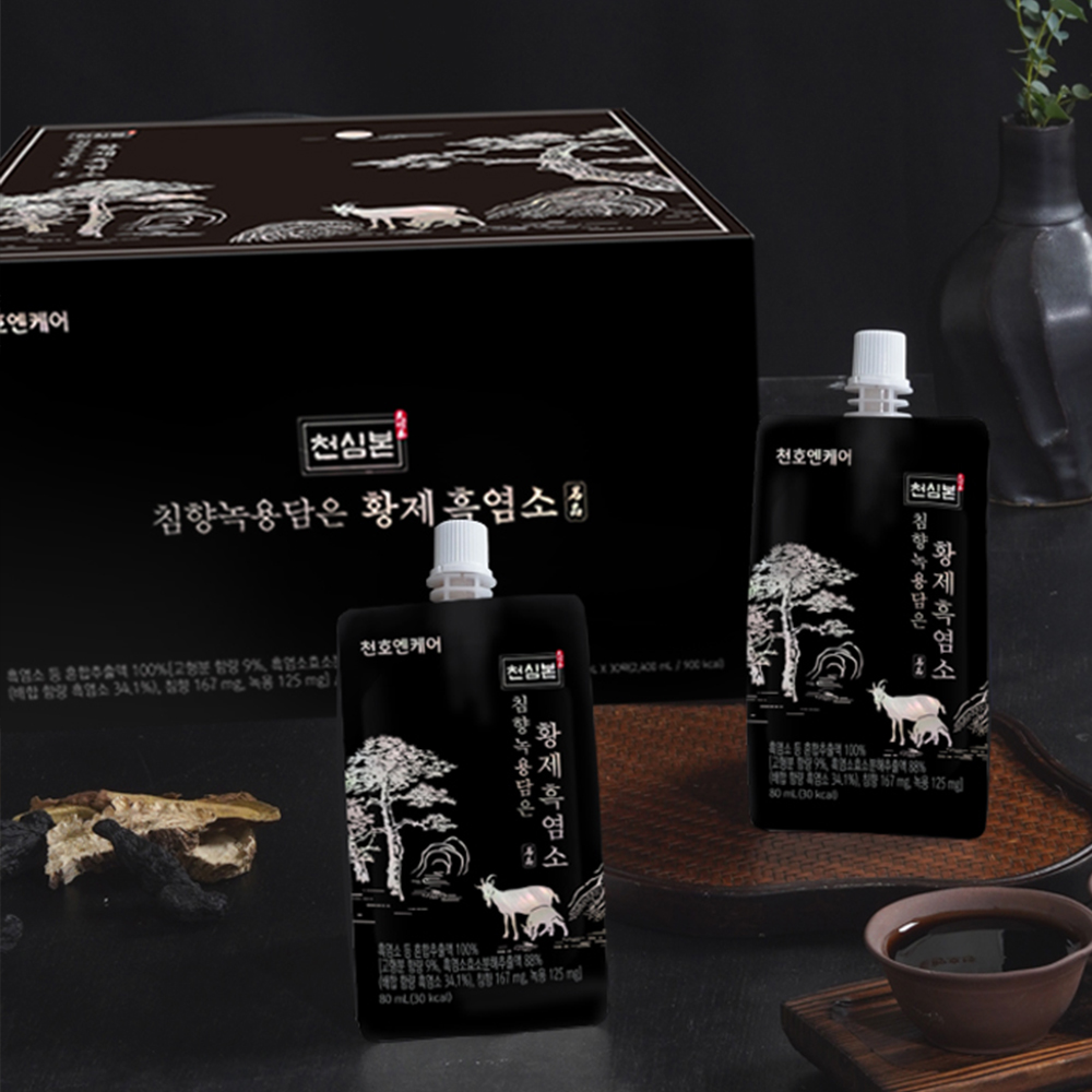[네이버단독] 천호엔케어 고함량 지리산 침향 녹용 황제 흑염소진액 엑기스 30포, 2개 : 천호엔케어